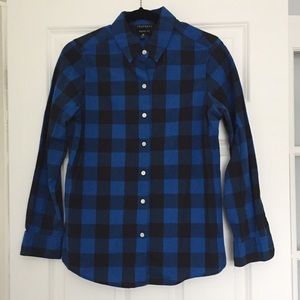 Nordstrom Foxcroft Blue Button Down Shirt